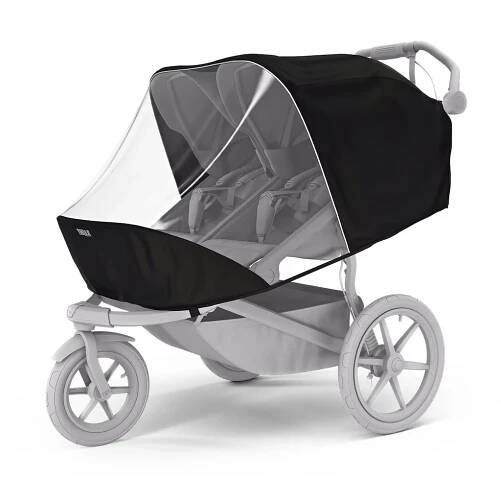 Sportovní kočárek Thule Urban Glide 3 Double Black + 2x madlo + pláštěnka + moskytierá