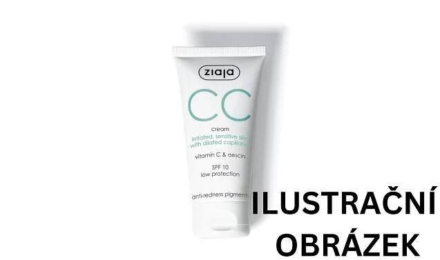Ziaja CC krém pro podrážděnou, citlivou pleť s rozšířenými žilkami SPF 10 - Biotika.net