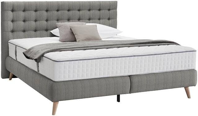 POSTEL BOXSPRING, 160/200 cm, světle šedá