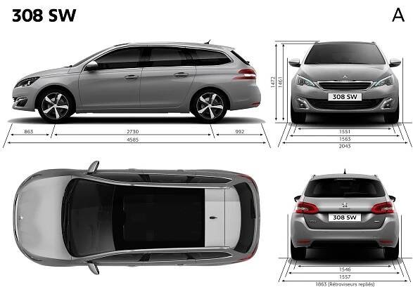 Peugeot 308 SW: Kombi s kufrem přes 600 litrů v obrazech