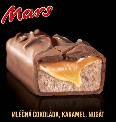 Mars Mléčná čokoláda plněná nugátem a karamelem