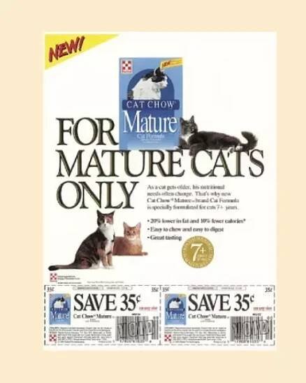 Cat Chow mature 1990s
