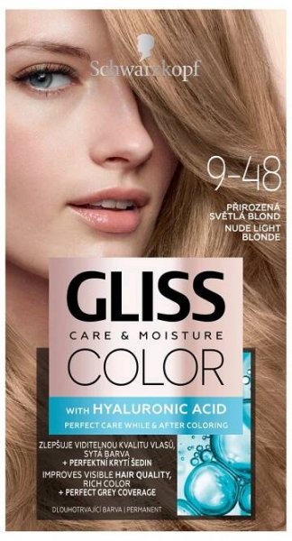 Schwarzkopf Gliss Color dlouhotrvající barva přirozená světlá blond 9-48 1 ks