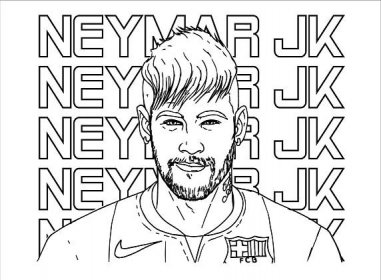 Omalovánka Možnost Potisku Neymara