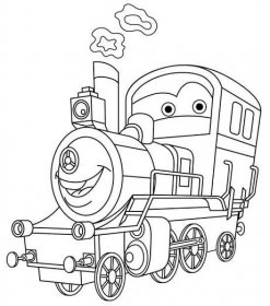 Vtipný kreslený vlak