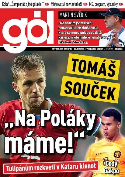 Časopis Gól nabízí 38. číslo roku 2022