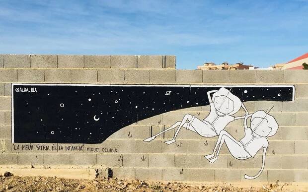 alba bla - pintura mural