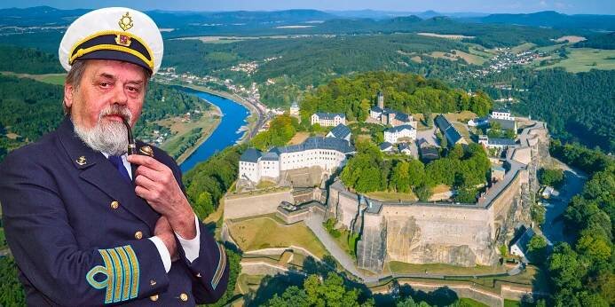 Hrad Königstein a lázeňské město Bad Schandau lodí