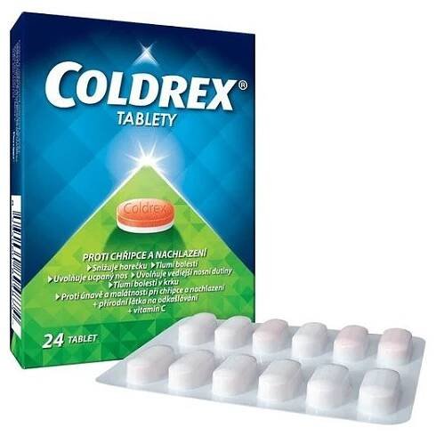 COLDREX 500MG/25MG/5MG/20MG/30MG neobalené tablety 24 - skladem