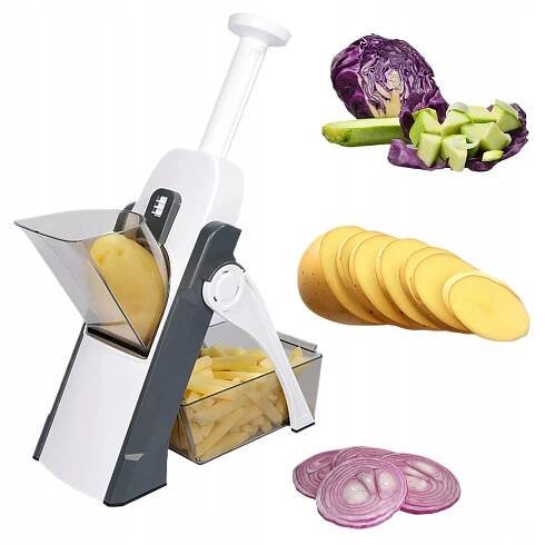 MULTIFUNKČNÍ KUCHYŇSKÉ POMŮCKY KRÁJEČ POTRAVIN STRUHADLO CIBULE
