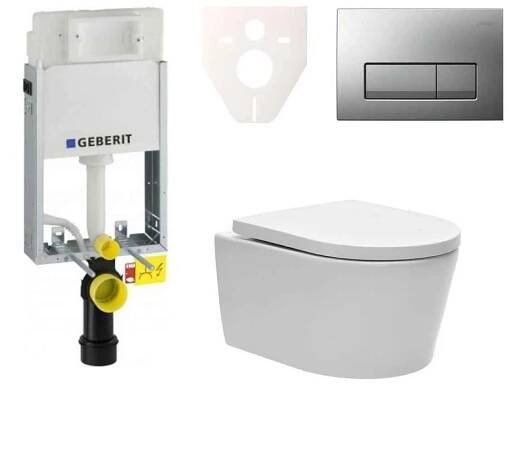 Cenově zvýhodněný závěsný WC set Geberit k zazdění + WC SAT Brevis SIKOGE1W8