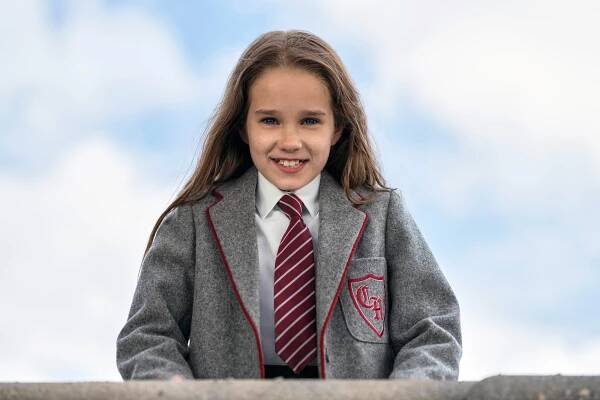 Alisha Weir plays Matilda Wormwood in "Matilda the Musical" on Netflix.