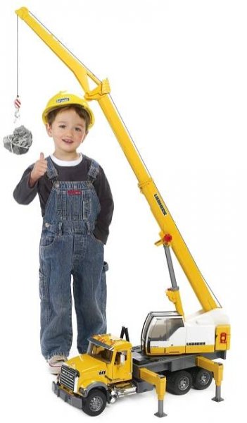Bruder 02818 Nákladní auto Mack Jeřáb Liebherr