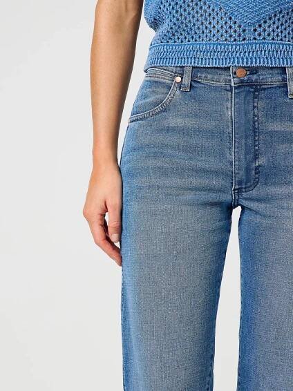 Dámské džíny WRANGLER Sunset klasicky modré-seprané | EXE JEANS | Specialisté na džíny Mustang, Cross, Mavi a další