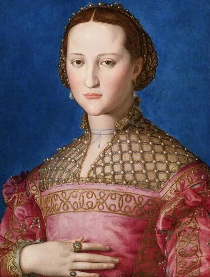 Agnolo Bronzino, Portrét Eleanory z Toleda, asi 1543, Foto: Národní galerie Praha