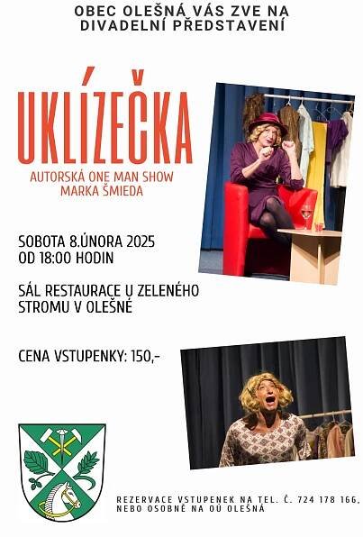 Divadelní představení Uklízečka také v Olešné