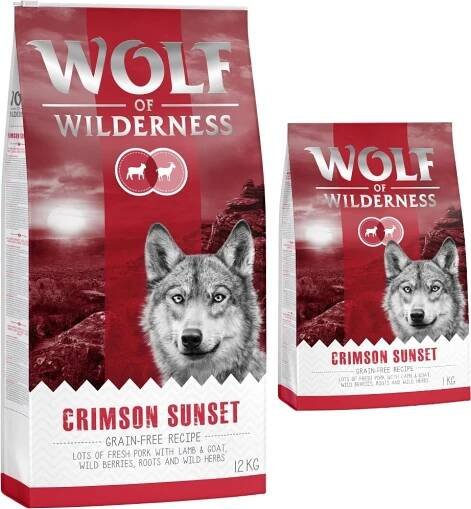 Wolf of Wilderness "Crimson Sunset" jehněčí a kozí 12 kg