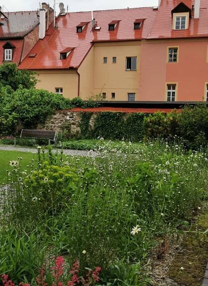 FOTO: Klášterní zahrada je nádherným místem v centru Chebu