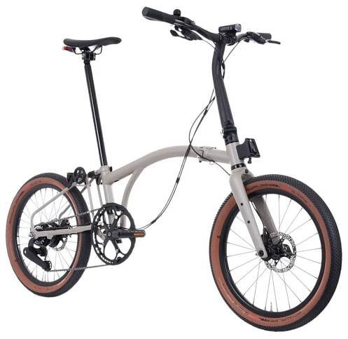Brompton G Line / 8 Gang - Traildust White OHNE Schutzbleche, G-Träger & Licht (hoher Lenker / Körpergröße: 152-196 cm)