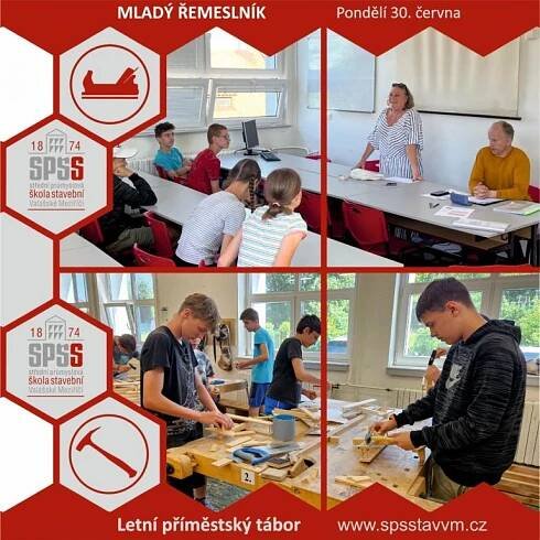 Příměstský řemeslný tábor 2025 úspěšně za námi! | Střední průmyslová škola stavební Valašské Meziříčí