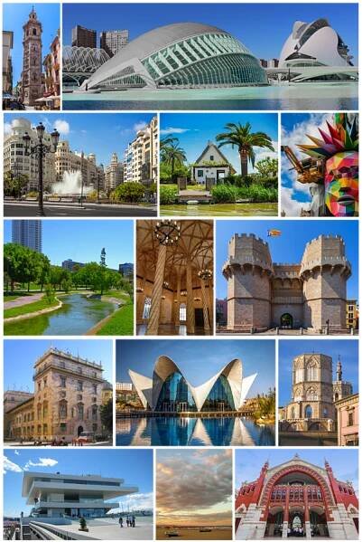Súbor:Collage de la ciudad de Valencia, capital de la Comunidad Valenciana, España.png – Wikipédia