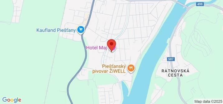 Mapa Hotel Medical Wellness Máj*** Piešťany