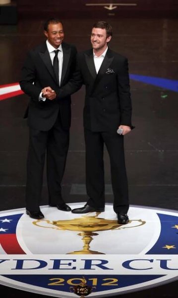 Tiger Woods and Justin Timberlake