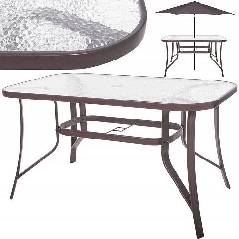 Zahradní stůl 120x70, hnědý SPRINGOS TOSCANA GF0076