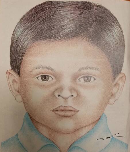 Sketch age-progressed to two years, seven months old