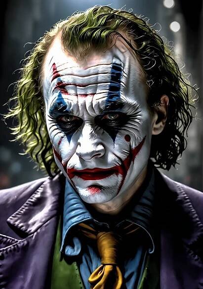the joker as portrayed in an animated movie