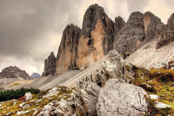 Tři Vrcholy, Dolomity, Itálie, Hory