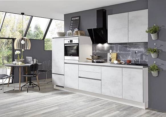 KUCHYŇSKÁ LINKA RILEY 310 - šedá, Design, kompozitní dřevo (310cm) - Celina