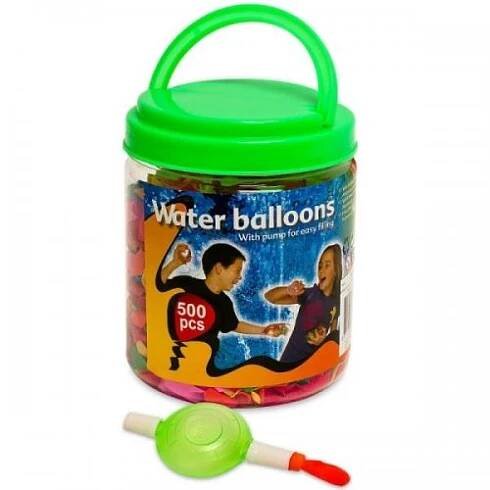 Gacek Balónky na vodu + pumpa - 500 kusů