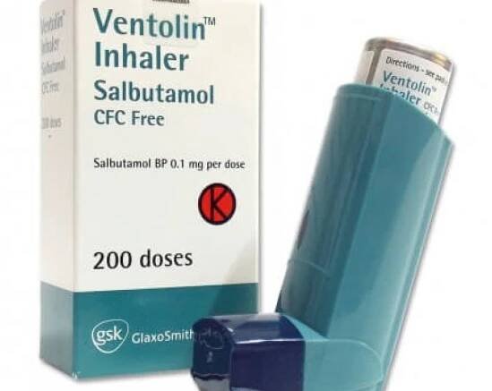Inhalátor Ventolin - 1 inhalátor 100 μg - 200 dávek - GlaksoSmithKline