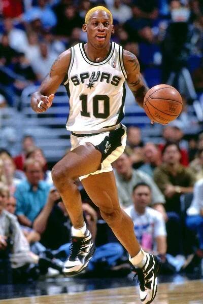 Dennis Rodman during Game Five of the Conference Finals of the 1995 NBA Playoffs played on May 30, 1995. 