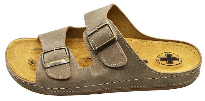 Pánské zdravotní pantofle MEDILINE S182-002 camel