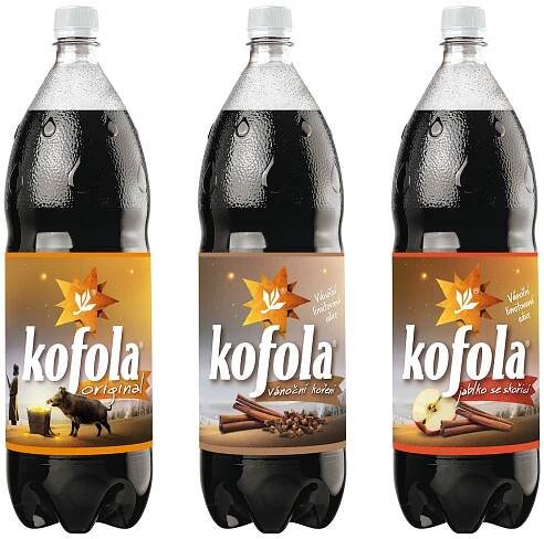 Kofola má letos na Vánoce kromě varianty Original příchutě koření a jablko se skořicí