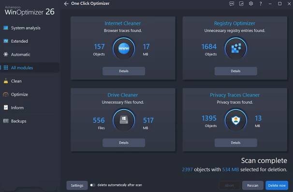 Ashampoo WinOptimizer 26.00.24 Free Download - FileCR