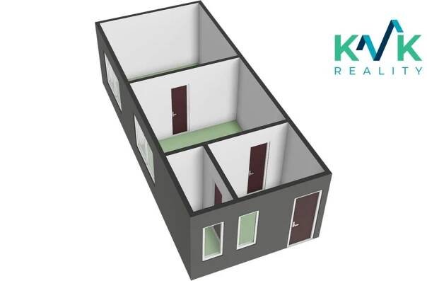 Byt 2+0, rekonstrukce, OV, 47 m2, zvýšené přízemí, Karlovy Vary –  Stará Role - ul. Borová