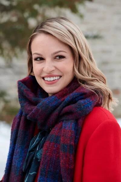 Taylor in a Red Coat with Festive Scarf!