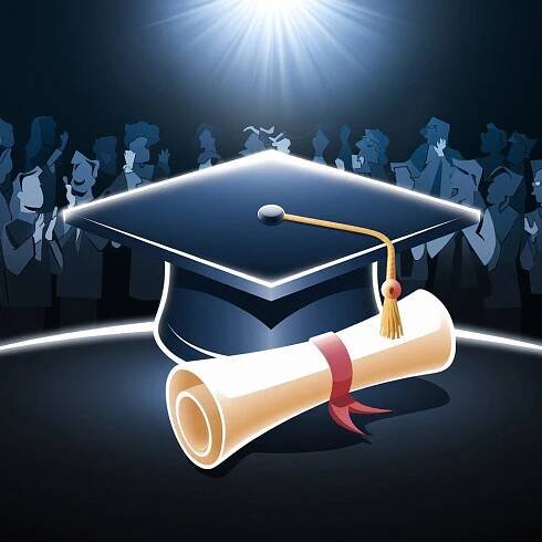 promoce oslava úspěšného ukončení studia na univerzitě, přáníčko