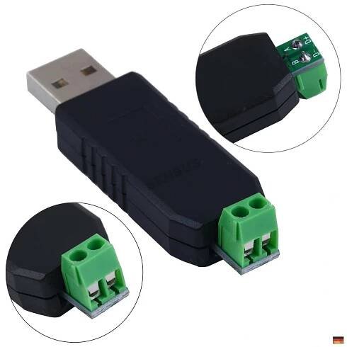 Převodník USB 2.0 na sériový port RS485, svorkovnice, PRV485