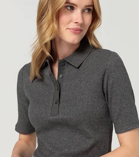 PORSCHE DESIGN Women's polo shirt 60Y Porsche 911 Tričko dámské s límečkem a knoflíky šedá