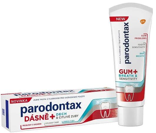 Parodontax Dásně + Dech & citlivé zuby zubní pasta 75 ml