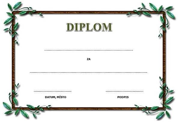 Diplomy, pamětní listy a certifikáty pro děti ke stažení a vytisknutí ...
