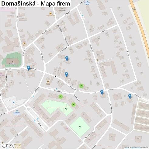 Domašínská - mapy | Kurzy.cz