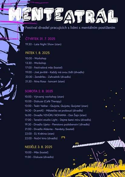 Menteatrál 2025 - program