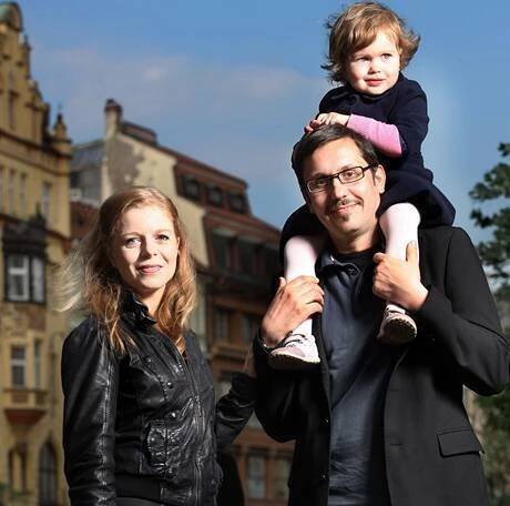 Monika Zoubková, Michal Dočekal a jejich dcera Emma