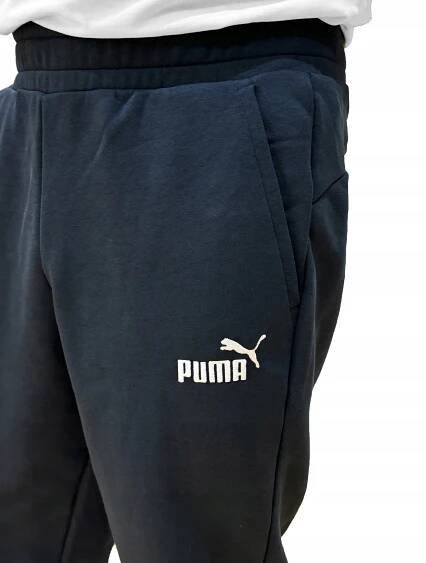 Pánské teplákové kalhoty Puma Ess Logo modré r.XL bavlněné sportovní Pohlaví muž