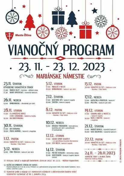 ᐉ Vianočné trhy v Žiline 2024 : program & dôležité dáta